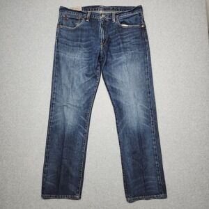 Polo Ralph Lauren‎ Jeans 35x30 Blue Hampton Relaxed Straight Leg Cotton